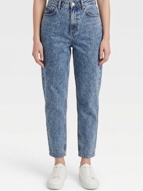 Wild Fable Super High-Rise Tapered Jean Classic Blue Denim Jeans 6